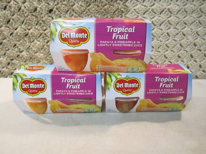 lot 166 image: Lot of 3 - 4 packs Del Monte Trpica...