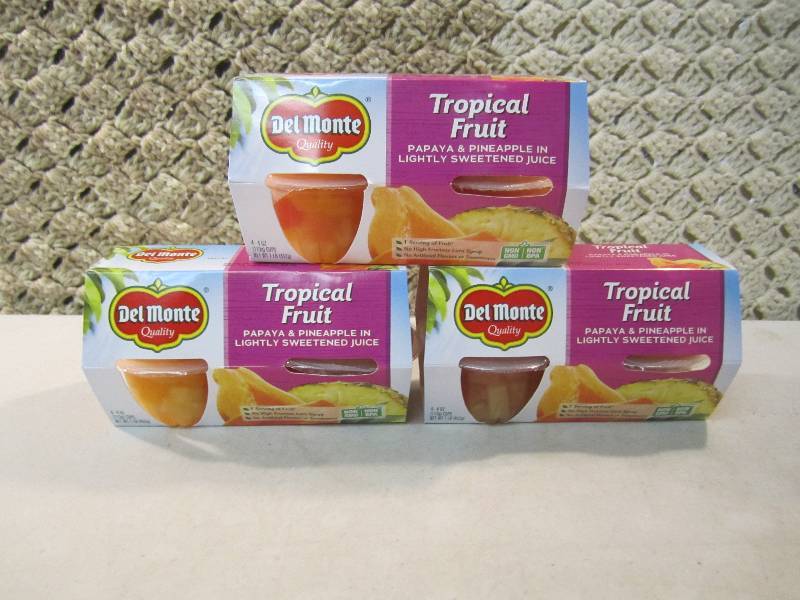 lot 167 image: Lot of 3 - 4 packs Del Monte Trpica...