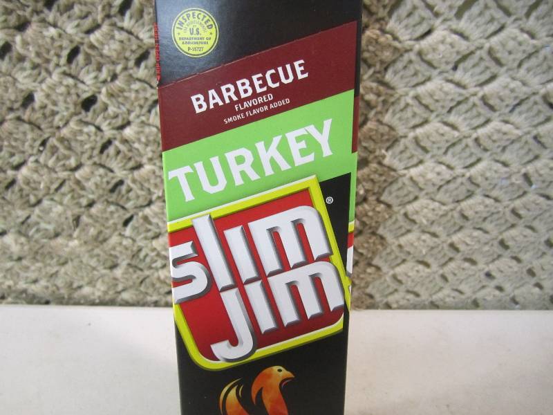 lot 189 image: Box of 24 Slim Jim Snack Sticks Bar...