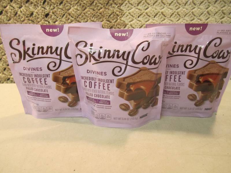 lot 201 image: Lot of 3 Bags Skinny Cow Divines Co...