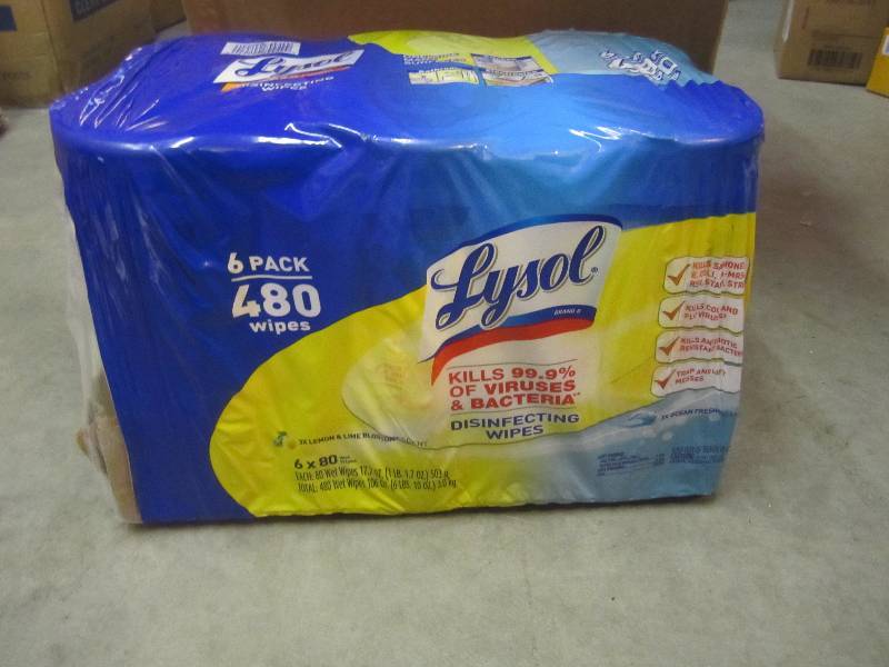 lot 323 image: 6 Pack of Lysol Disinfecting Wipes ...