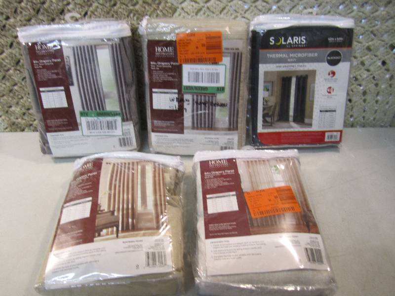 lot 218 image: Lot of 5 Misc Drapery Panels  RMC...