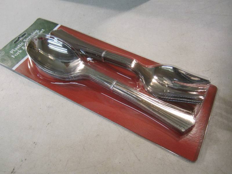 lot 240 image: Case of 12 Plastic Serving Fork & S...