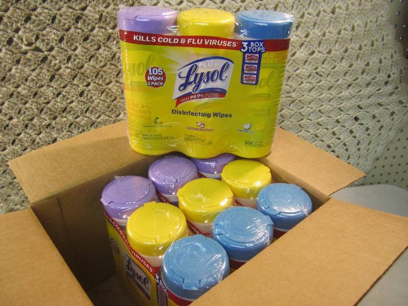 lot 303 image: Case of 12 Lysol Disinfecting Wipes...