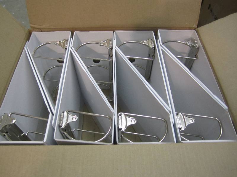 lot 311 image: Case of 8 - 5 3-Ring Binders White...