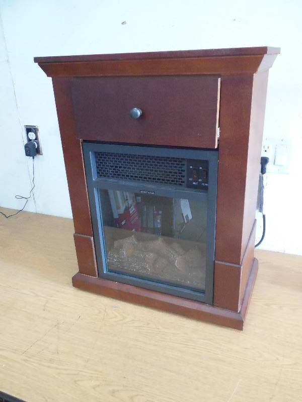 lot 11 image: McLeland Design Easton Compact Electric Fireplace Heater
