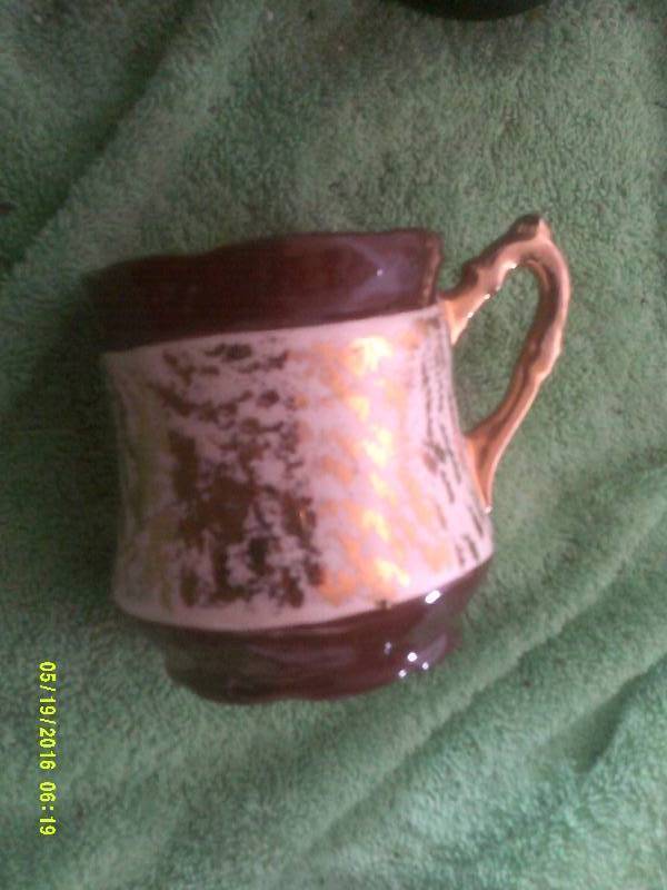 VINTAGE MUSTACH CUP AND BEER MUG