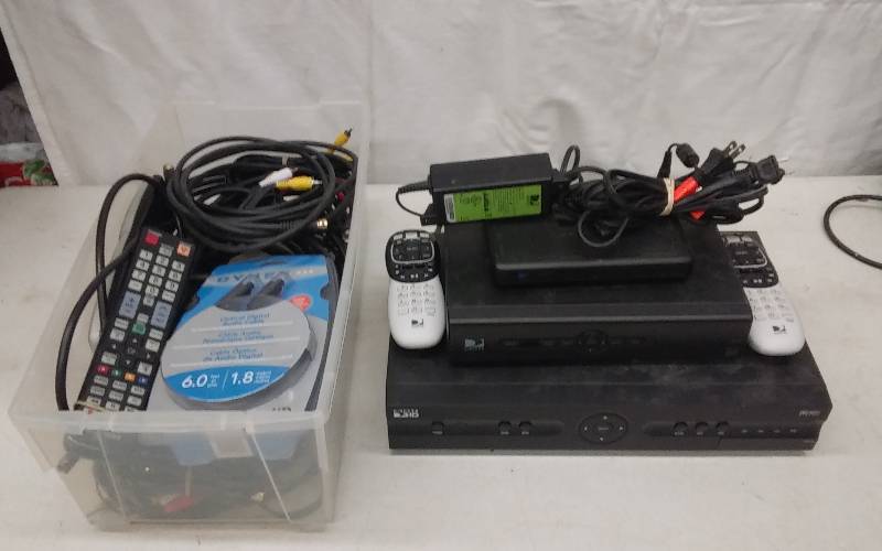 lot 15 image: Direct TV Boxes, Route, Remote & Other Cables