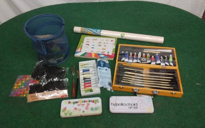 lot 55 image: Lot Of Artist Paint Set, Misc. Craft & Tracing Paper