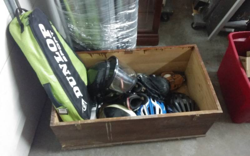 lot 76 image: Toy Box Full Of Sports Related