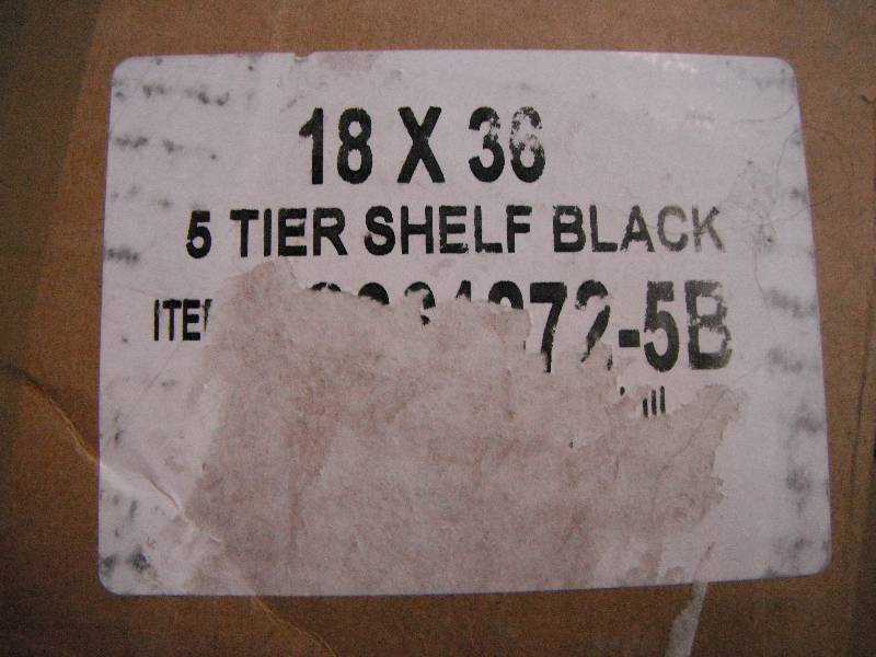 5 Tier Shelf Black
