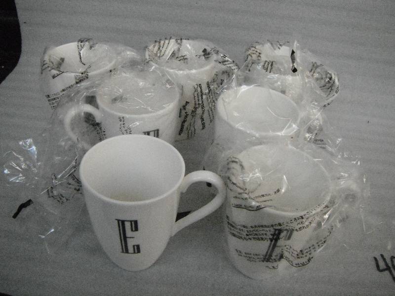 7 E Letter Coffee Mugs