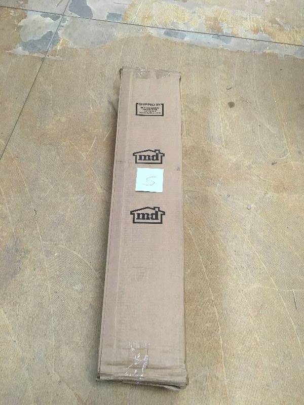 lot 5 image: M-D Building Products 4-916 in. x 363 in. Satin Aluminum and Oak Adjustable Threshold new