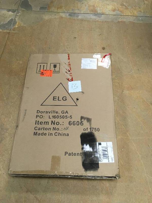 lot 13 image: Elegant Home Fashions Wall Mirror in Dark Espresso not used