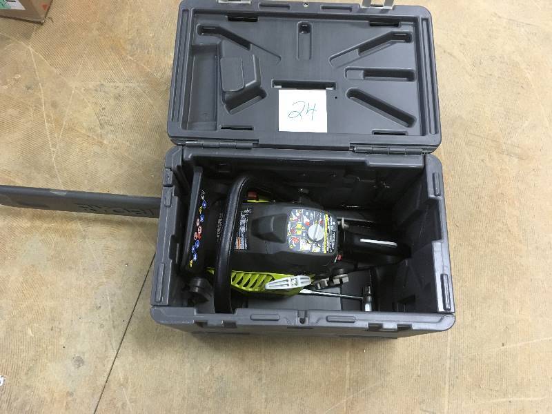 lot 24 image: Ryobi RY3714 14 in.  37cc 2-Cycle Gas Chainsaw in good working condition