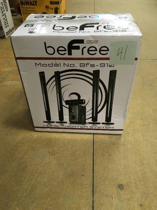 lot 41 image: beFree BFS-910 5.1 Surround Sound Sound Bluetooth Speaker System open box