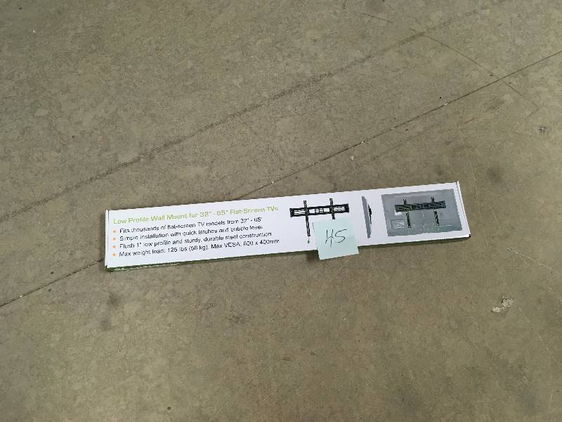 lot 45 image: Low Profile  Wall Mount for 32  -65 Flat Screen TVs not used