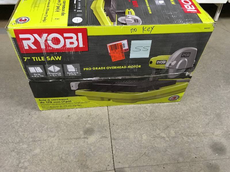 lot 55 image: Ryobi 7 in.overhead  tile Saw in good working condition