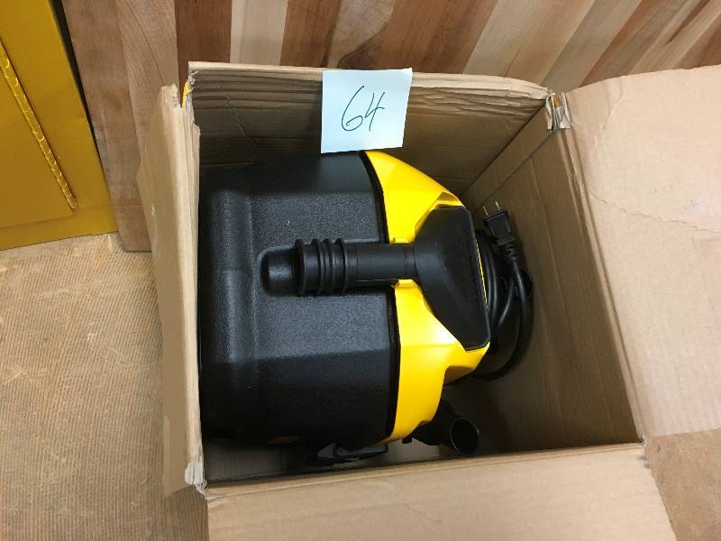 lot 64 image: DeWalt 18V20V Max 2 Gal. Corded Cordless WetDry Vac. Tool Only in good working condition