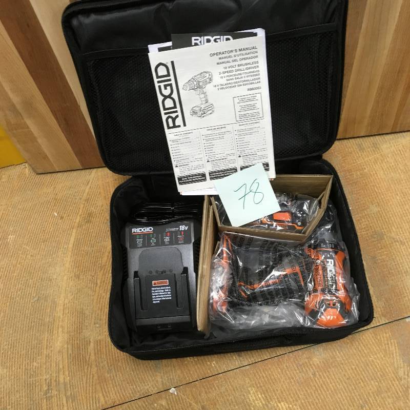lot 78 image: Rigid GEN5X Brushless 18V 2 Speed Drill in good working condition