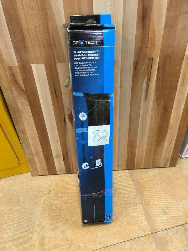 lot 82 image: CETECH Flat Screen TV In-Wall Cover and Power Kit not used