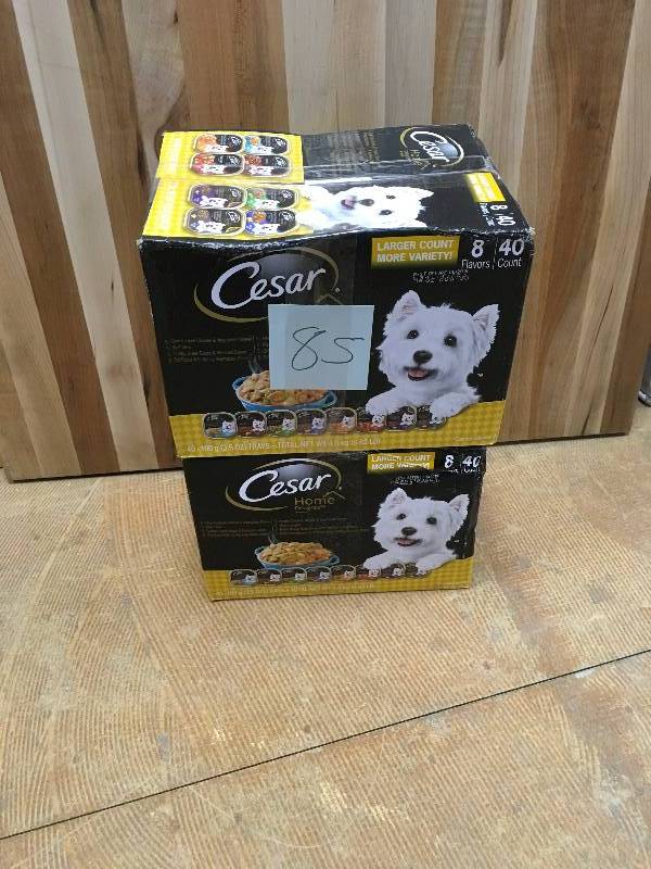 lot 85 image: Cesar Home Delights Wet Dog Food, Variety Pack, 3.5 oz, 40 ct. Lot of 2