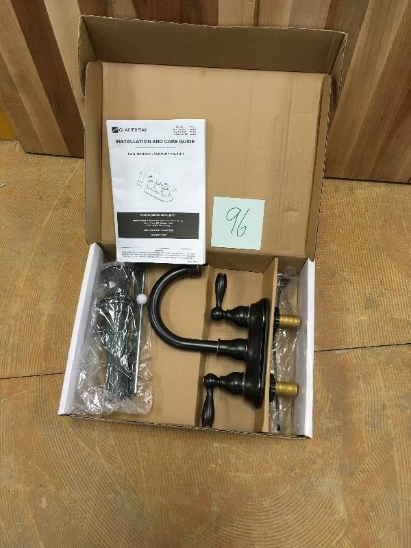 lot 96 image: Glacier Bay Mandouri 4 Centerset High-Arc Bathroom Faucet
