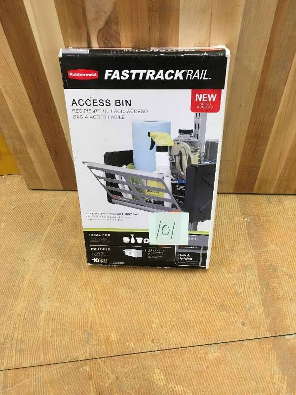 lot 101 image: Rubber Maid Fasttrack Access Bin