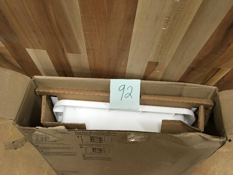 lot 92 image: 16 in. Surface Mount Frameless Beveled Bathroom Medicine Cabinet nott used