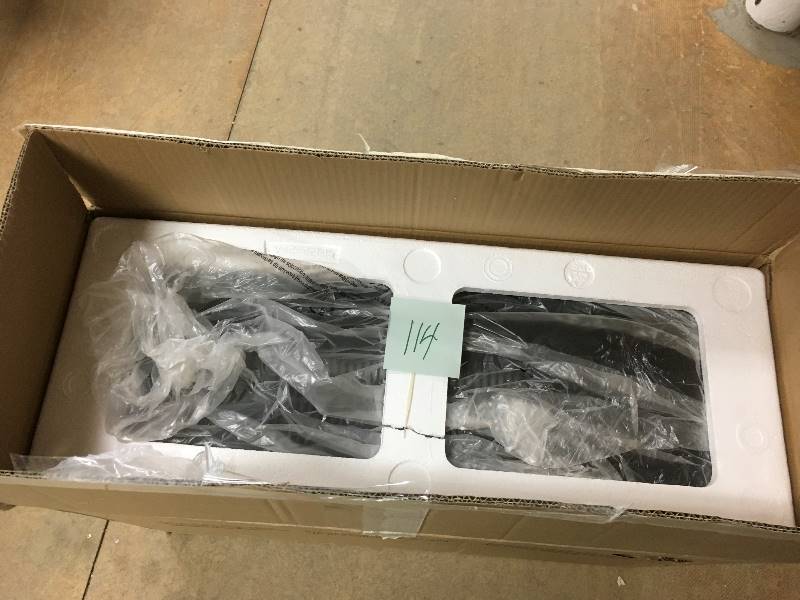 lot 114 image: Home Decorators Collection Combination Eletric Fireplace Heater Incert not used
