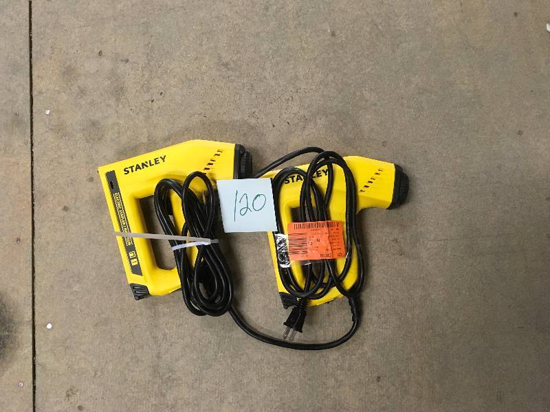 lot 120 image: Stanley Electric StaplerNailer- Lot of 2