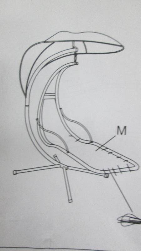 lot 11 image: Steel Chair Swing open box Assembly...