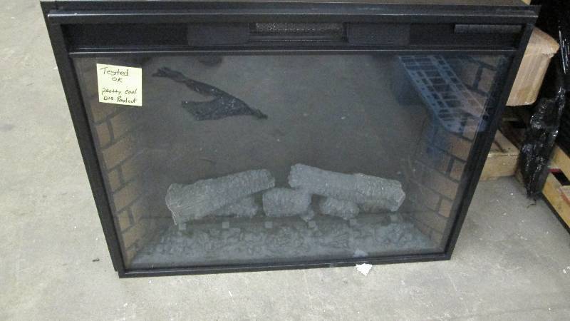 lot 36 image: Electric Fireplace insert with digi...