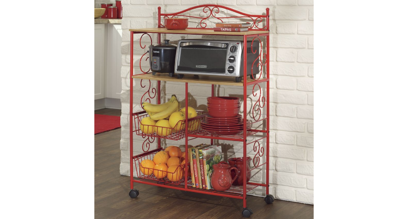 lot 3 image: Rolling Kitchen Cart open box Retai...