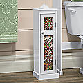 lot 5 image: Printed Glass Tissue Holder open bo...