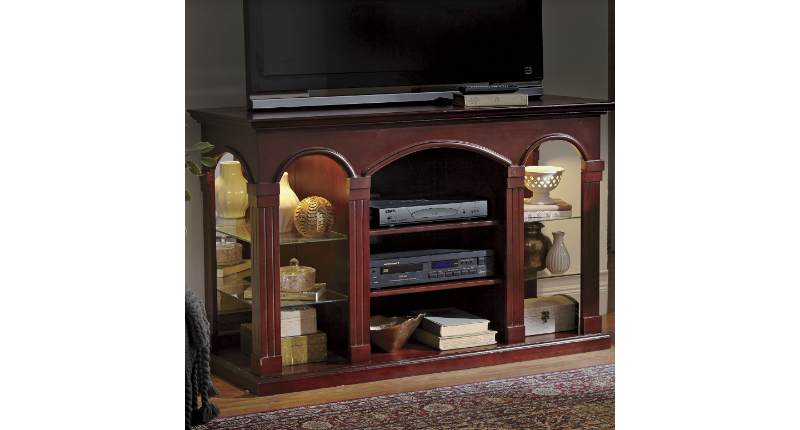 lot 19 image: TV Stand Curio open box Retail $229...