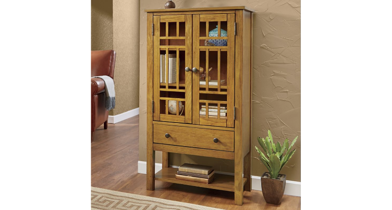 lot 86 image: 2-Door Mission Cabinet open box Ret...