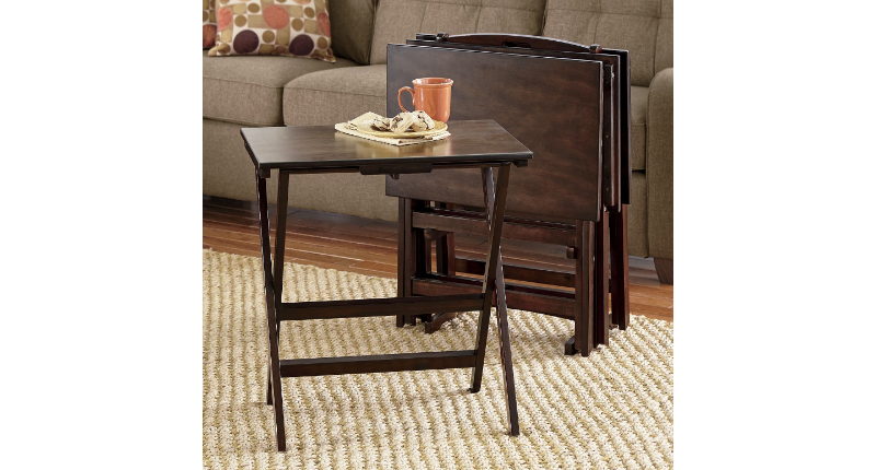 lot 88 image: 5-Piece TV Tray Table Set open box ...