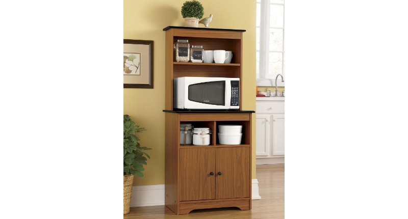 lot 94 image: Haley Microwave Stand with Hutch op...