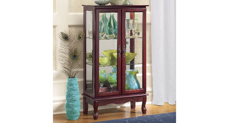 lot 98 image: 2-Door Lighted Cabinet open box Ret...