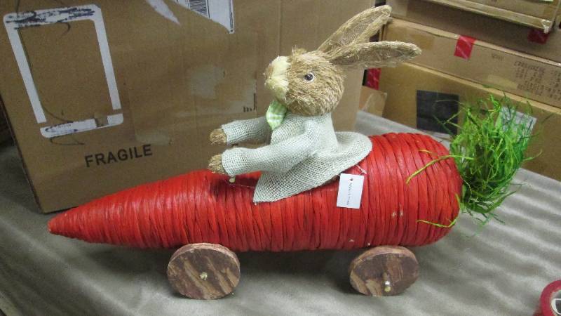 lot 199 image: Carrot Riding Bunny- needs repair R...
