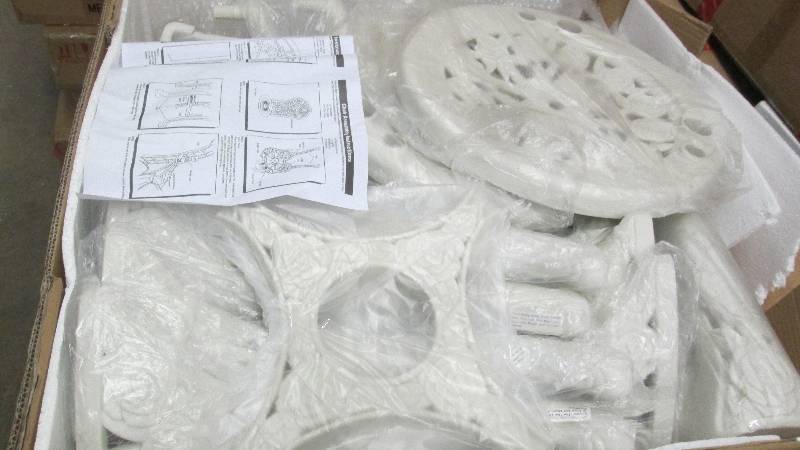 lot 246 image: White Rose Bistro Set open box Reta...
