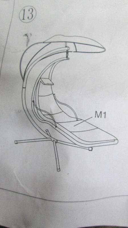 lot 253 image: Steel Chair Swing open box Retail $...