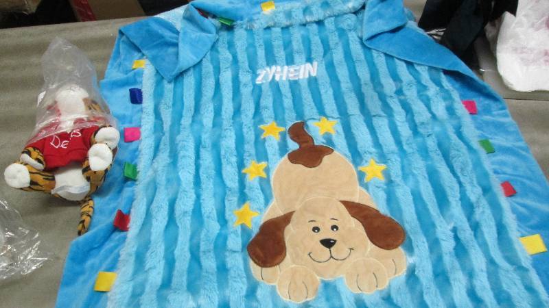 lot 257 image: Personalized Tag Blanket, & Plush T...