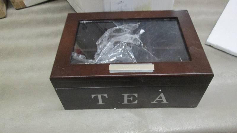 lot 258 image: Personalized Tea Chest Retail $34.9...