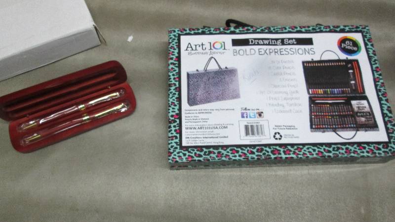 lot 260 image: Personalized Pen Set, Art 101 Set...