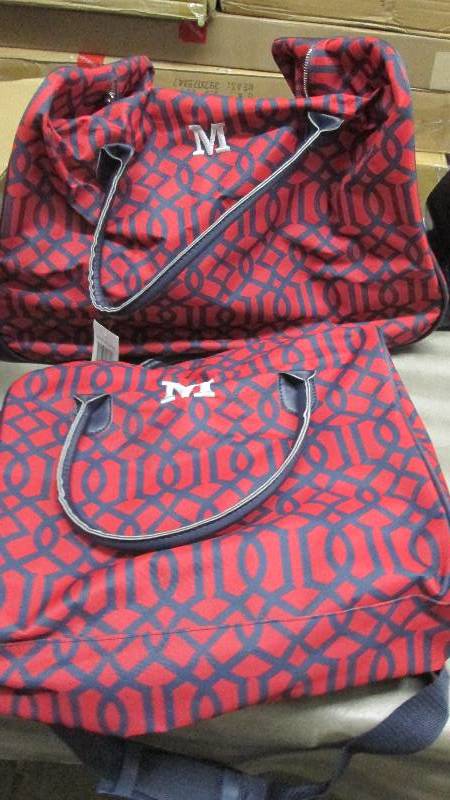 lot 273 image: Monogrammed Duffel & Tote...