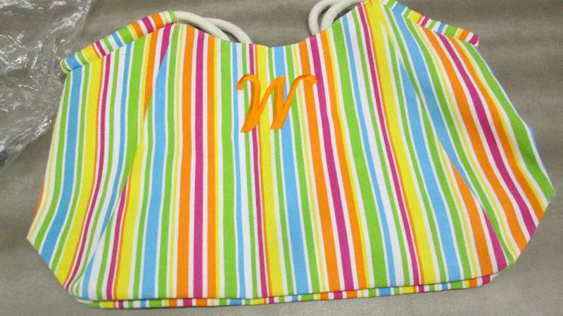 lot 374 image: Monogrammed Tote...