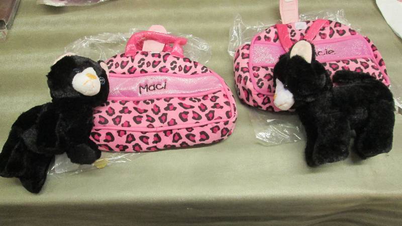 lot 380 image: 2 Prepersonalized Plush Totes...