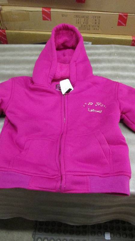 lot 389 image: Personalized Pink Hooded Sweatshirt...
